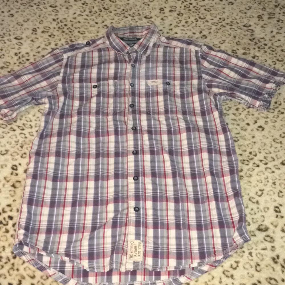 Harley Davidson Medium Button Up Dress Shirt
